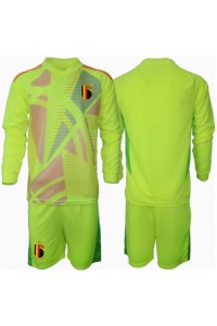 Belgia Keeper Babyklær Borte Fotballdrakt til barn EM 2024 Lange ermer (+ Korte bukser)
